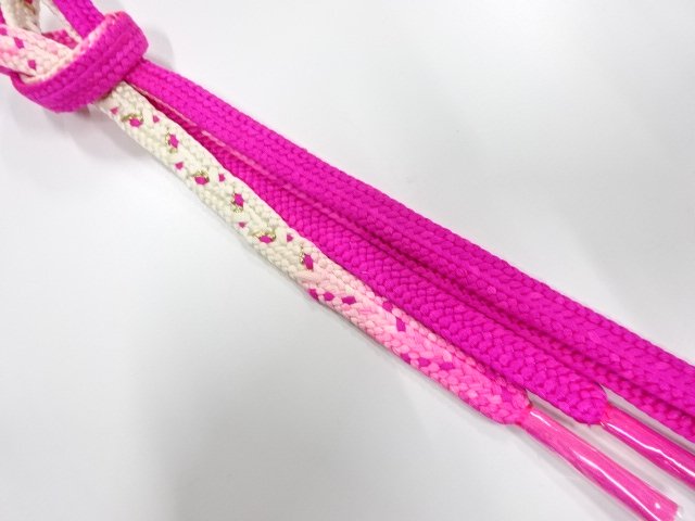 未使用品　正絹　手組帯締め